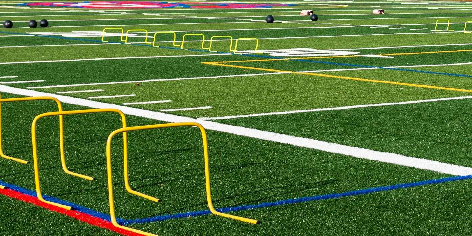 artificial turf football field